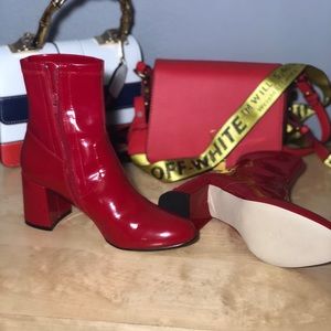 Steve Madden red booties